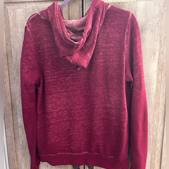 Mickey Mouse Disney dark red distressed juniors lightweight sweatshirt XL hoodie - Picture 8 of 12